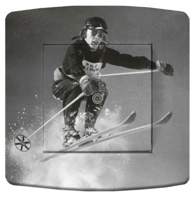 Prise déco Ski / Skieur-1 TV - La Maison de Gaspard
