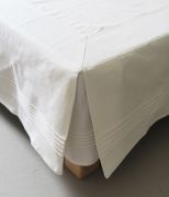 Cache-sommier uni en coton coloris blanc 160x200 - Sylvie Thiriez