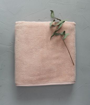 Drap de bain Soft en coton/lyocell coloris rose 100x150 - Sylvie Thiriez