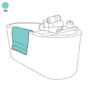 Drap de bain uni Sky 100x150 - Sylvie Thiriez