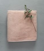 Drap de bain uni Soft en coton/lyocell coloris sable rose 100x150 - Sylvie Thiriez