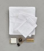 Drap de bain uni en coton coloris Blanc 100x150 - Sylvie Thiriez
