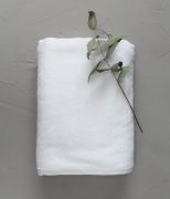 Drap de douche Soft en coton/lyocell coloris blanc 70x140 - Sylvie Thiriez
