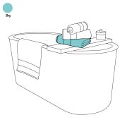 Drap de douche uni Sky 70x140 - Sylvie Thiriez