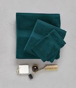 Drap de douche uni coloris bleu abîme coton 70x140 - Sylvie Thiriez