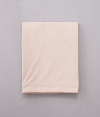 Drap de lit uni en percale lavée coloris rose Nude 270x310 - Sylvie Thiriez