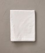 Drap de lit uni percale lavée Blanc saline 180x290 - Sylvie Thiriez