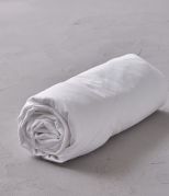 Drap housse Abstrait percale lavée Blanc 160x200 - Sylvie Thiriez