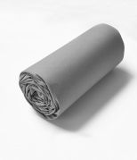 Drap housse TPR uni en coton coloris alu 2x70x190 - Sylvie Thiriez