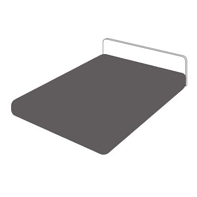 Drap housse uni basalt percale TPR 2x80x200 - Sylvie Thiriez