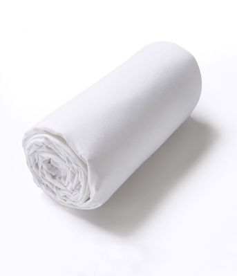 Drap housse uni en coton coloris blanc 160x190 - Sylvie Thiriez
