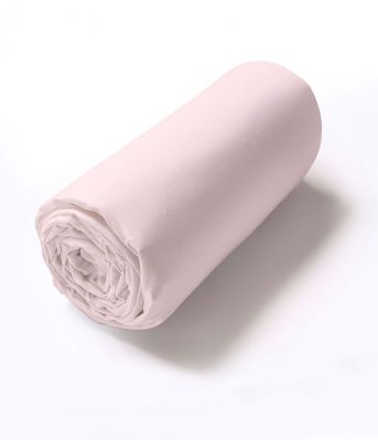 Drap housse uni en coton coloris rosa TPR 2x70x190 - Sylvie Thiriez