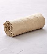 Drap housse uni en lin stonewashed coloris beige Malt 90x190 - Sylvie Thiriez