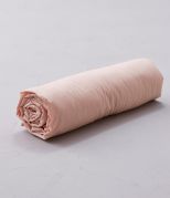 Drap housse uni en percale lavée coloris rose Nude 90x190 - Sylvie Thiriez