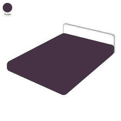 Drap housse uni purple percale 90x200 - Sylvie Thiriez