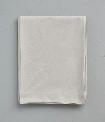 Drap plat uni en coton coloris calcium 270x310 - Sylvie Thiriez