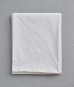 Drap plat uni en percale coloris blanc 240x310 - Sylvie Thiriez