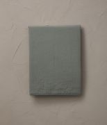 Drap plat uni en percale lavée coloris vert sauge 180x290 - Sylvie Thiriez