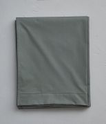 Drap plat uni percale vert alligator 180x290 - Sylvie Thiriez