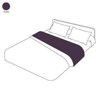 Drap plat uni purple percale 180x290 - Sylvie Thiriez