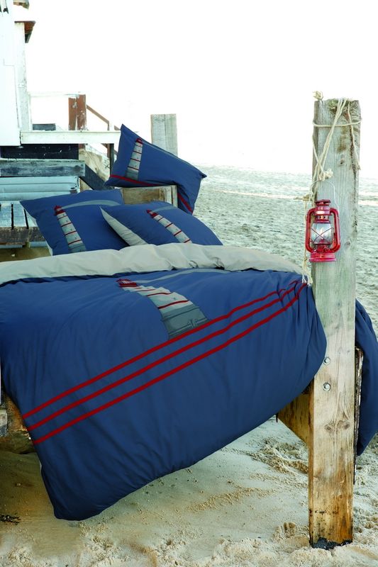 housse de couette une nuit en mer percale 200x200 - linge de maison