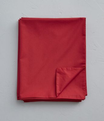 Housse de couette en percale coloris rouge fétiche 200x200 - Sylvie Thiriez
