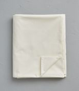 Housse de couette uni en coton coloris blanc Crème 140x200 - Sylvie Thiriez