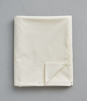 Housse de couette uni en coton coloris blanc Crème 200x200 - Sylvie Thiriez