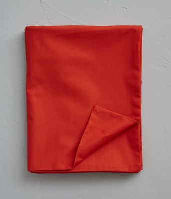 Housse de couette uni en coton coloris orange Baie de goji 140x200 - Sylvie Thiriez