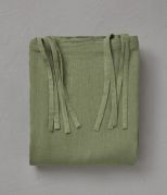 Housse de couette uni en lin coloris vert Jade 240x220 - Sylvie Thiriez