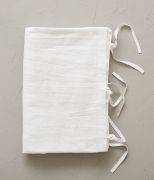 Housse de couette uni en lin stonewashed coloris blanc 200x200 - Sylvie Thiriez