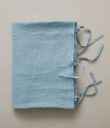 Housse de couette uni en lin stonewashed coloris bleu Cap 140x200 - Sylvie Thiriez