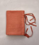 Housse de couette uni en lin stonewashed coloris orange Terracotta 140x200 - Sylvie Thiriez