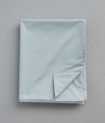 Housse de couette uni en percale coloris bleu givré 240x220 - Sylvie Thiriez