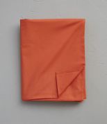 Housse de couette uni en percale coloris orange Etincelle 140x200 - Sylvie Thiriez