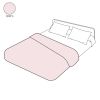 Housse de couette uni en percale coloris rose Opéra 200x200