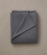 Housse de couette uni en percale lavée coloris gris Pavé 240x220 - Sylvie Thiriez