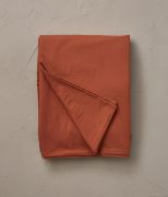 Housse de couette uni en percale lavée coloris orange Argile 140x200 - Sylvie Thiriez