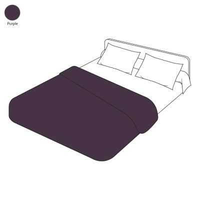 Housse de couette uni purple percale 140x200 - Sylvie Thiriez