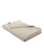 Jeté de lit Nomade en coton lavé coloris Beige Namibie 180x260 - Sylvie Thiriez