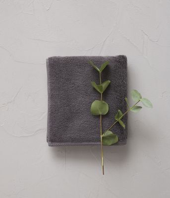 Serviette de toilette Soft en coton/lyocell coloris granit 50x100 - Sylvie Thiriez