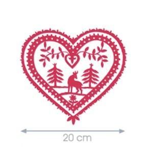 Sticker coeur rouge long 20 cm - Sylvie Thiriez