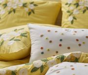 Taie d'oreiller brodée Sidonie percale 50x70 - Sylvie Thiriez