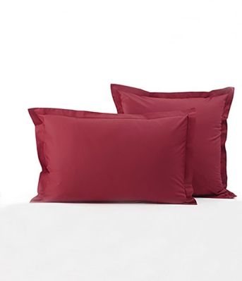 Taie d'oreiller en percale coloris rouge fétiche 50x70 - Sylvie Thiriez