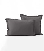 Taie d'oreiller uni basalt percale 40x40 - Sylvie Thiriez