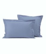 Taie d'oreiller uni en coton coloris belle île 50x80 - Sylvie Thiriez
