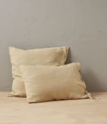 Taie d'oreiller uni en lin stonewashed coloris beige Malt 50x70 - Sylvie Thiriez