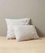 Taie d'oreiller uni en lin stonewashed coloris gris Plume 50x70 - Sylvie Thiriez