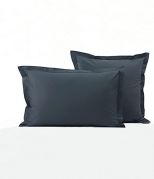 Taie d'oreiller uni en percale coloris pierre bleue 50x70 - Sylvie Thiriez