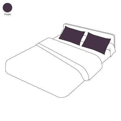 Taie d'oreiller uni purple percale 40x40 - Sylvie Thiriez